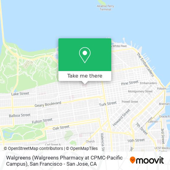 Mapa de Walgreens (Walgreens Pharmacy at CPMC-Pacific Campus)