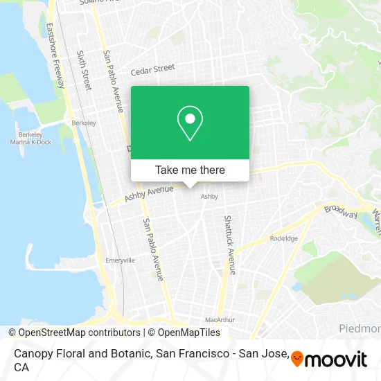 Mapa de Canopy Floral and Botanic