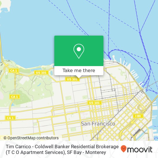 Mapa de Tim Carrico - Coldwell Banker Residential Brokerage (T C O Apartment Services)