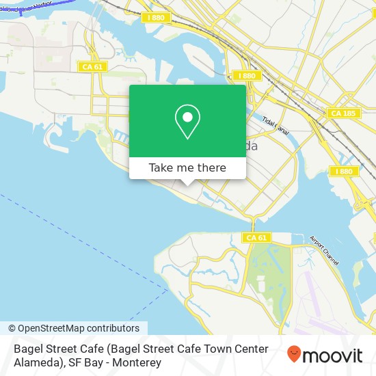 Mapa de Bagel Street Cafe (Bagel Street Cafe Town Center Alameda)