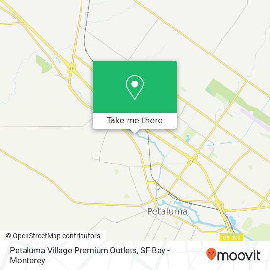 Petaluma Village Premium Outlets map