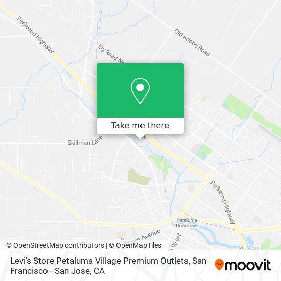 Levi's Store Petaluma Village Premium Outlets map