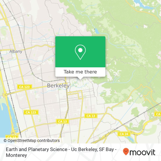 Mapa de Earth and Planetary Science - Uc Berkeley