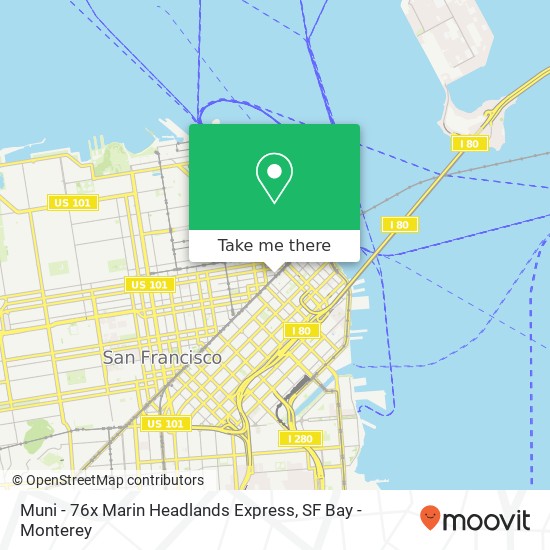 Muni - 76x Marin Headlands Express map