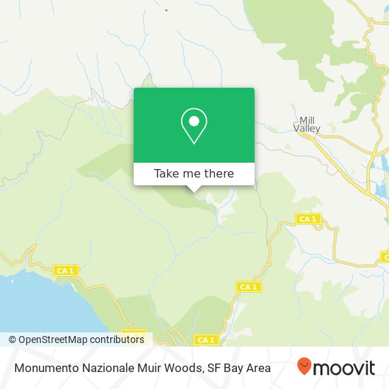 Monumento Nazionale Muir Woods map