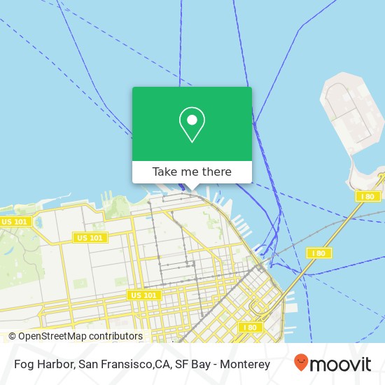 Mapa de Fog Harbor, San Fransisco,CA