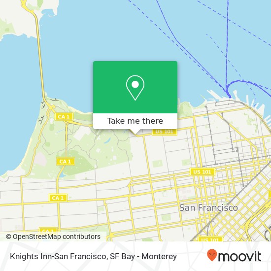 Knights Inn-San Francisco map