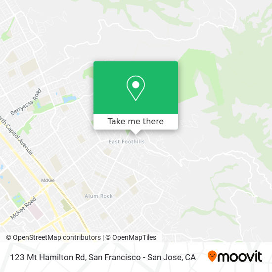 123 Mt Hamilton Rd map