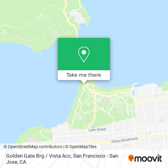 Golden Gate Brg / Vista Acc map