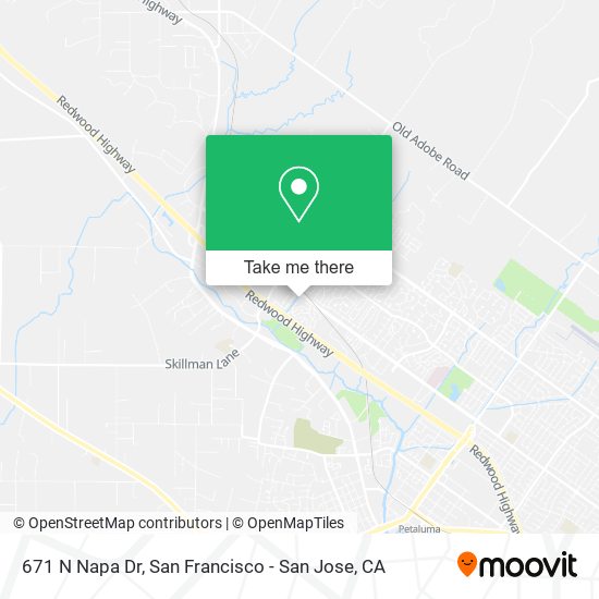 Mapa de 671 N Napa Dr