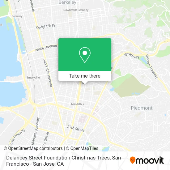 Mapa de Delancey Street Foundation Christmas Trees