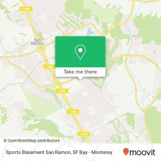 Mapa de Sports Basement San Ramon
