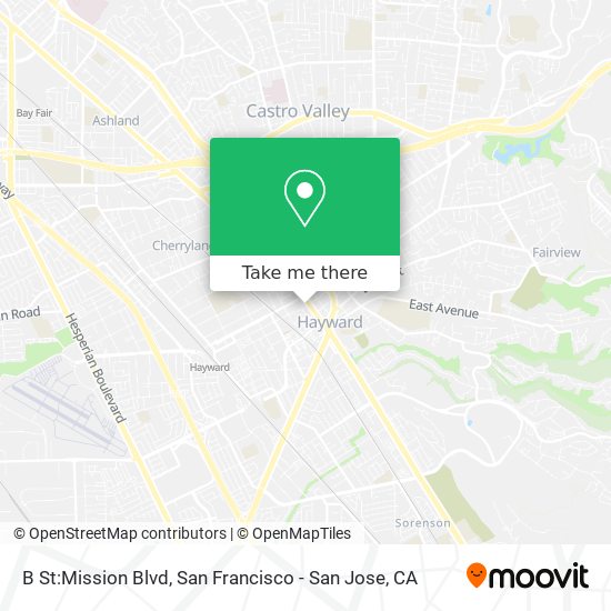 B St:Mission Blvd map