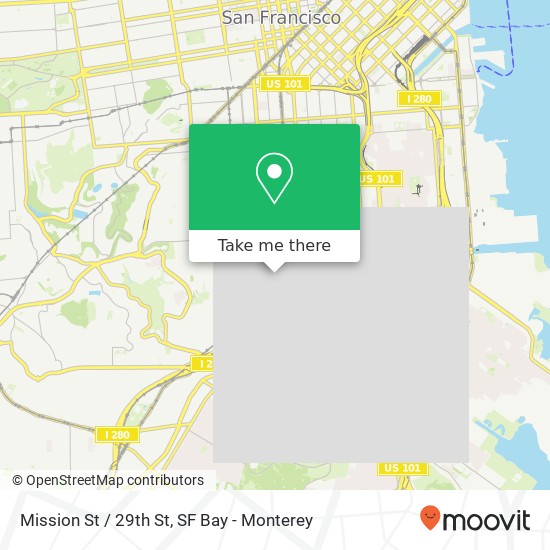 Mission St / 29th St map