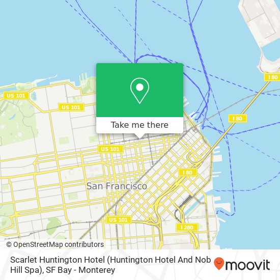 Mapa de Scarlet Huntington Hotel (Huntington Hotel And Nob Hill Spa)