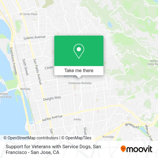 Support for Veterans with Service Dogs map