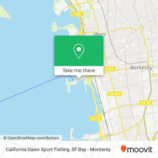 California Dawn Sport Fishing map