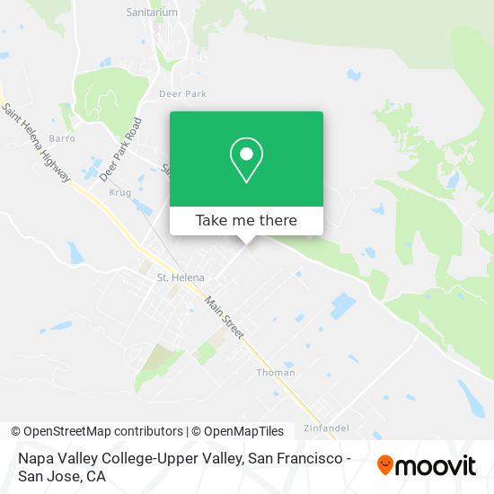 Mapa de Napa Valley College-Upper Valley
