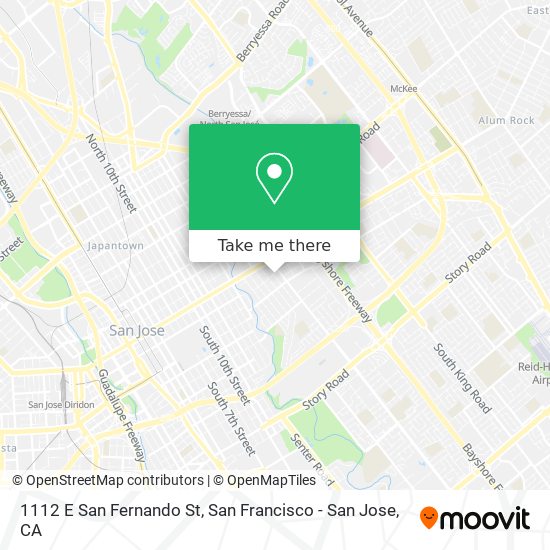 1112 E San Fernando St map