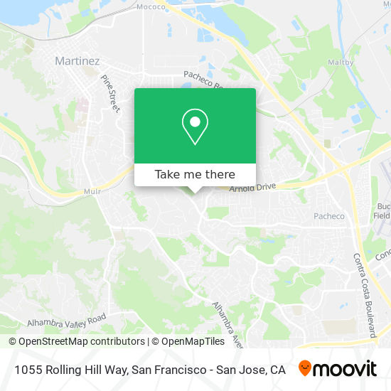 Mapa de 1055 Rolling Hill Way