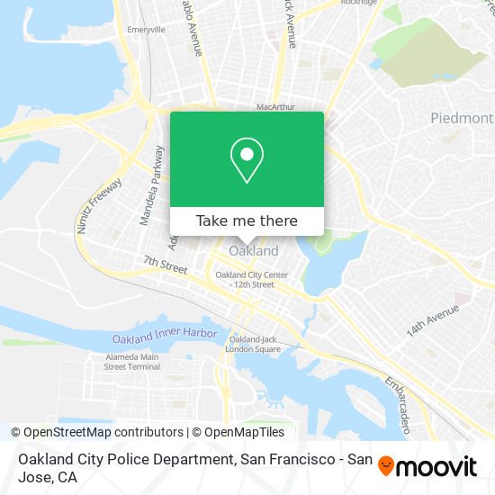 Oakland City Police Department map