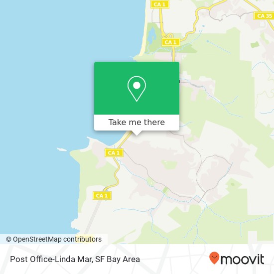 Post Office-Linda Mar map