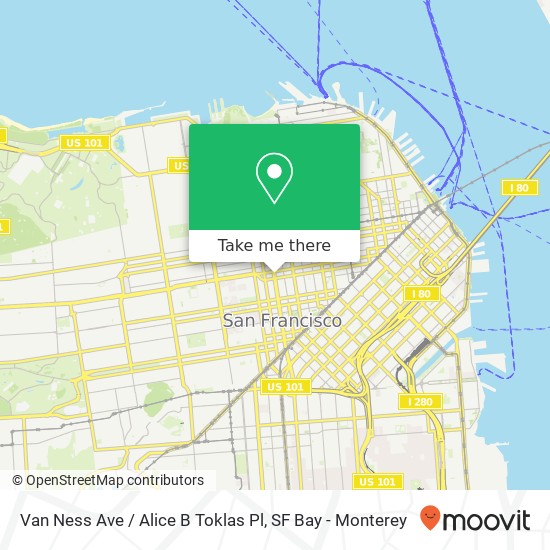 Mapa de Van Ness Ave / Alice B Toklas Pl