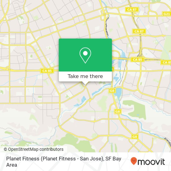 Planet Fitness (Planet Fitness - San Jose) map