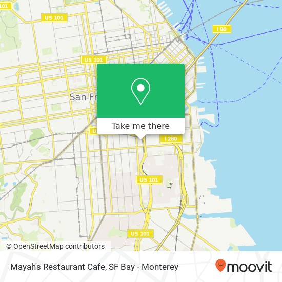 Mapa de Mayah's Restaurant Cafe