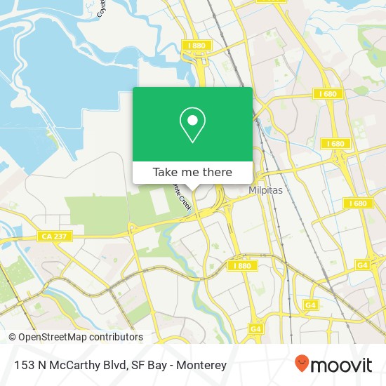 Mapa de 153 N McCarthy Blvd