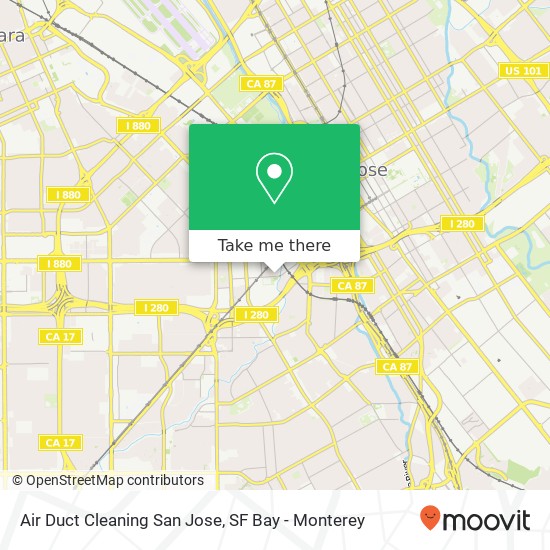 Air Duct Cleaning San Jose map