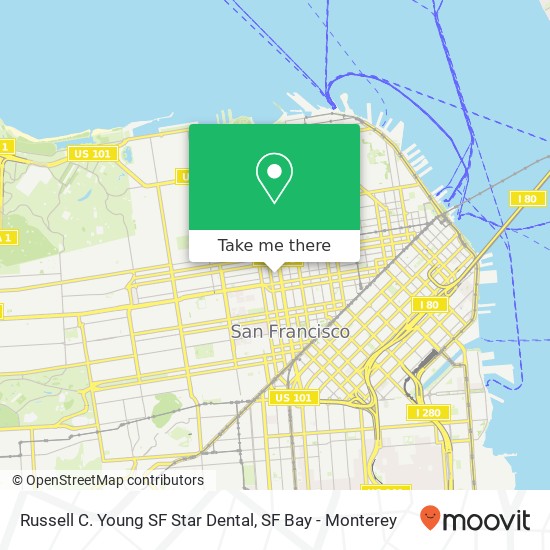 Mapa de Russell C. Young SF Star Dental