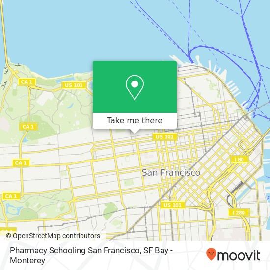 Pharmacy Schooling San Francisco map