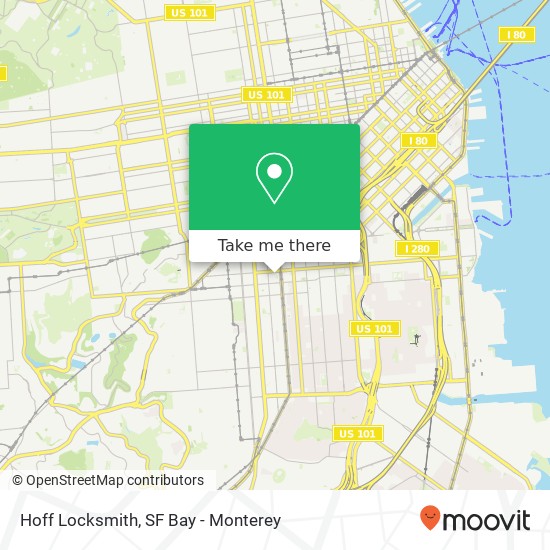 Hoff Locksmith map