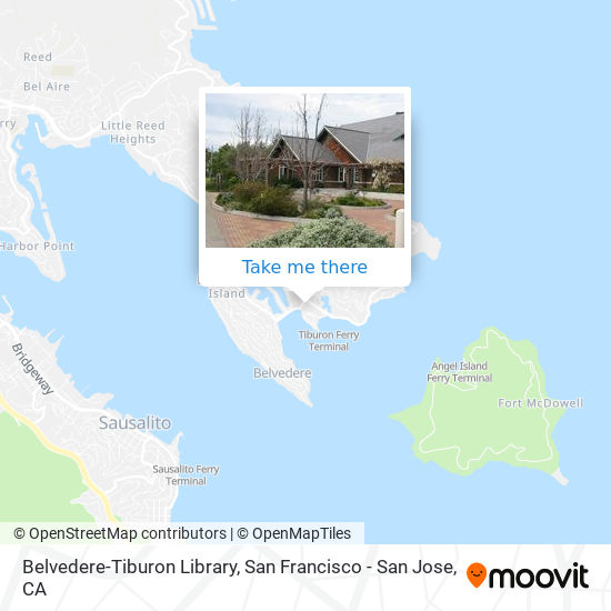 Belvedere-Tiburon Library map