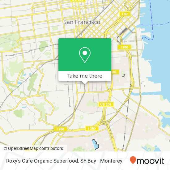 Roxy's Cafe Organic Superfood map