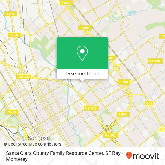 Mapa de Santa Clara County Family Resource Center