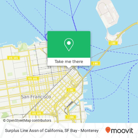 Mapa de Surplus Line Assn of California