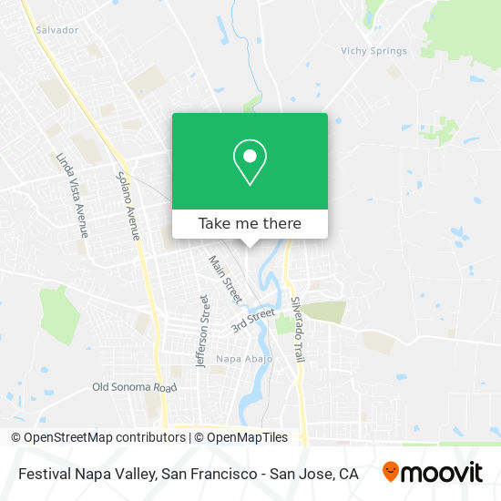 Festival Napa Valley map