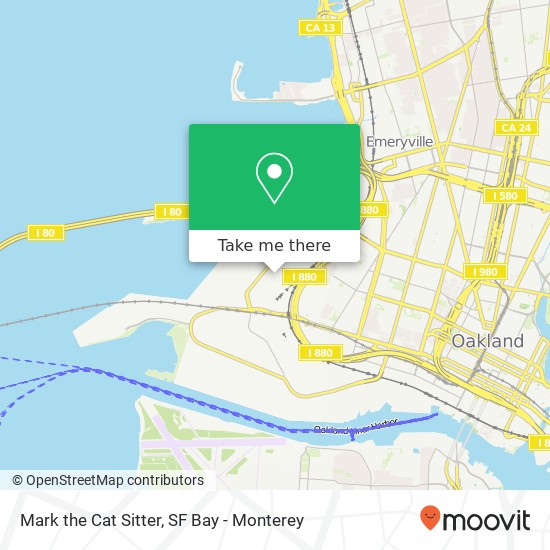 Mark the Cat Sitter map