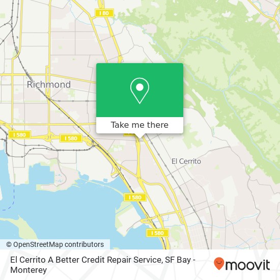 El Cerrito A Better Credit Repair Service map