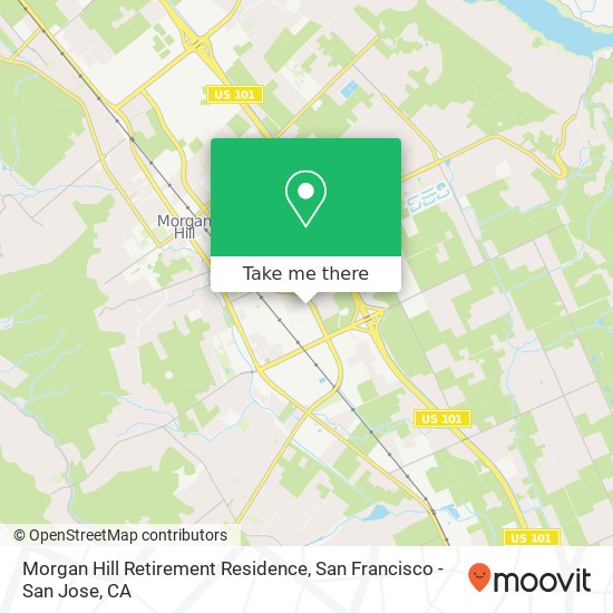 Morgan Hill Retirement Residence map