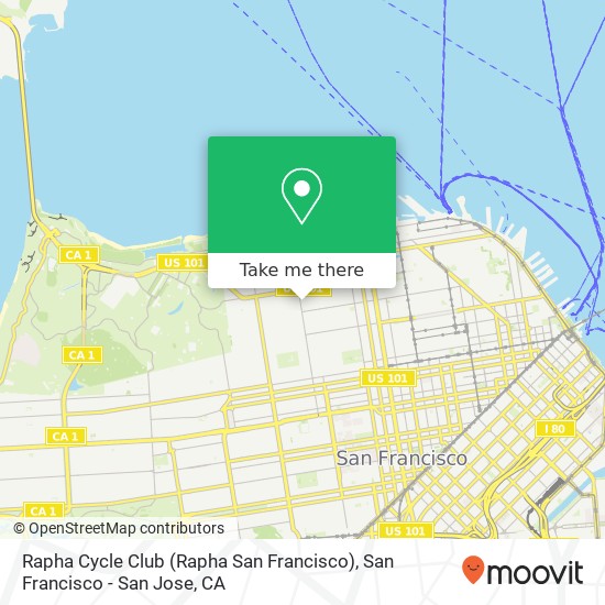 Rapha Cycle Club (Rapha San Francisco) map