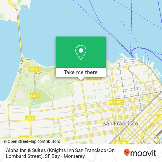 Alpha Inn & Suites (Knights Inn San Francisco / On Lombard Street) map