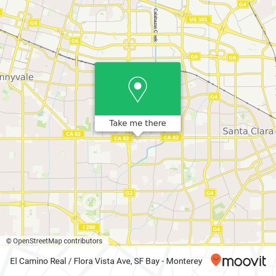 El Camino Real / Flora Vista Ave map