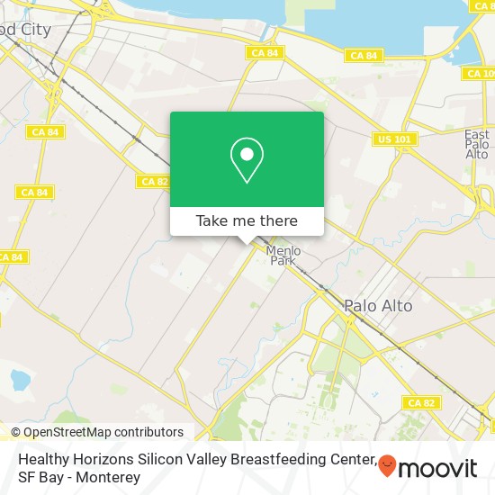 Healthy Horizons Silicon Valley Breastfeeding Center map