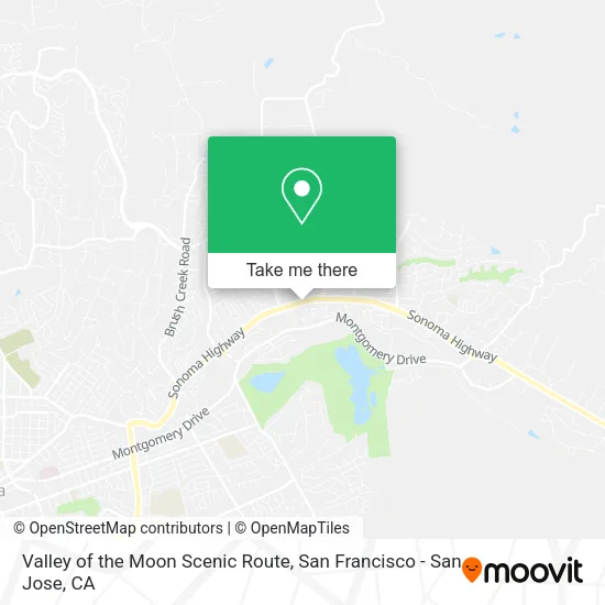 Mapa de Valley of the Moon Scenic Route