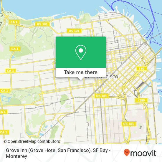 Mapa de Grove Inn (Grove Hotel San Francisco)