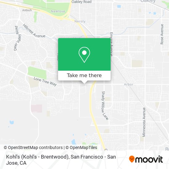 Mapa de Kohl's (Kohl's - Brentwood)