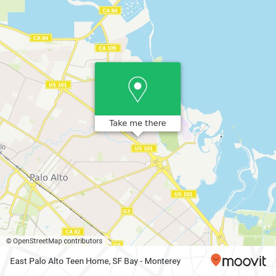 Mapa de East Palo Alto Teen Home